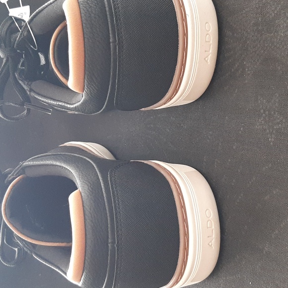 Nwt mens aldo ramson black brown pebble sneakers tennis shoes size 10 - Picture 3 of 7